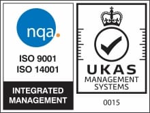 NQA ISO-9001 and ISO 14001 Integrated Logo UKAS